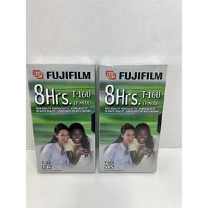 Lot of 2 NEW Fujifilm VHS Tapes 8 Hrs. T-160 EP Mode Sealed Blank VHS Video Tape